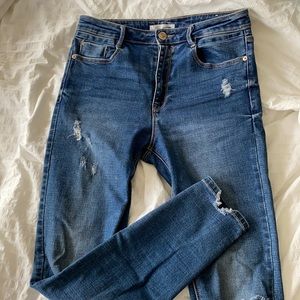 Super High Waisted Stradivarius Denim Jeans